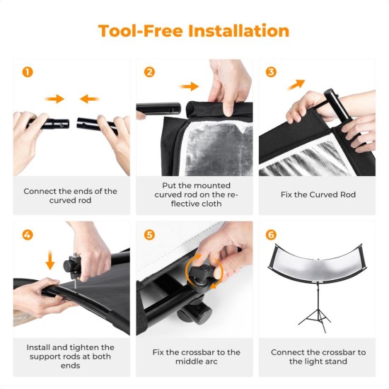 K&F Concept Curved Reflector U-Shaped Reflector